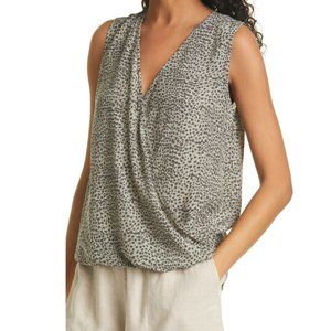 Rails Rose Lynx Print Wrap Tank Tan/Brown (XSmall)